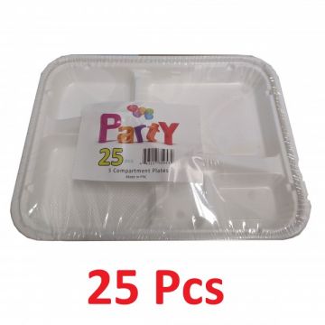 PARTY- 5 COMPARTMENT 25PCS