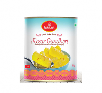 Haldiram Kesar Gandheri 1Kg Tin