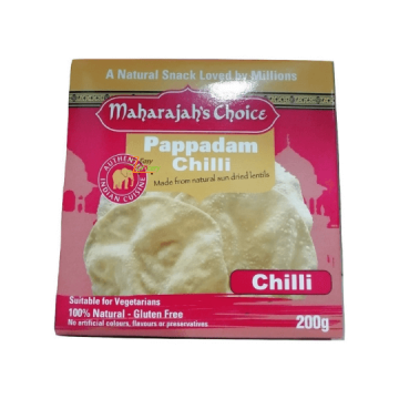 MAHARAJA CHOICE- CHILLI PAPPADAMS 200 GMS